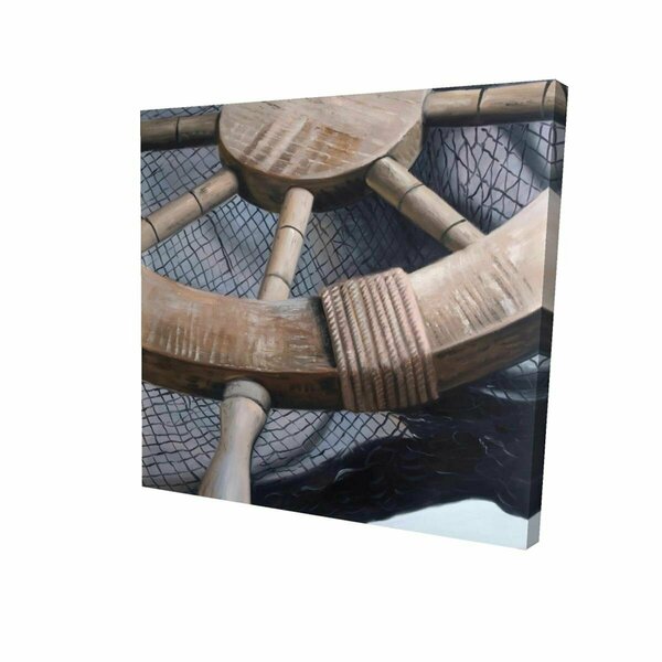 Begin Home Decor 16 x 16 in. Helm on A Fishing Net Closeup-Print on Canvas 2080-1616-CO108